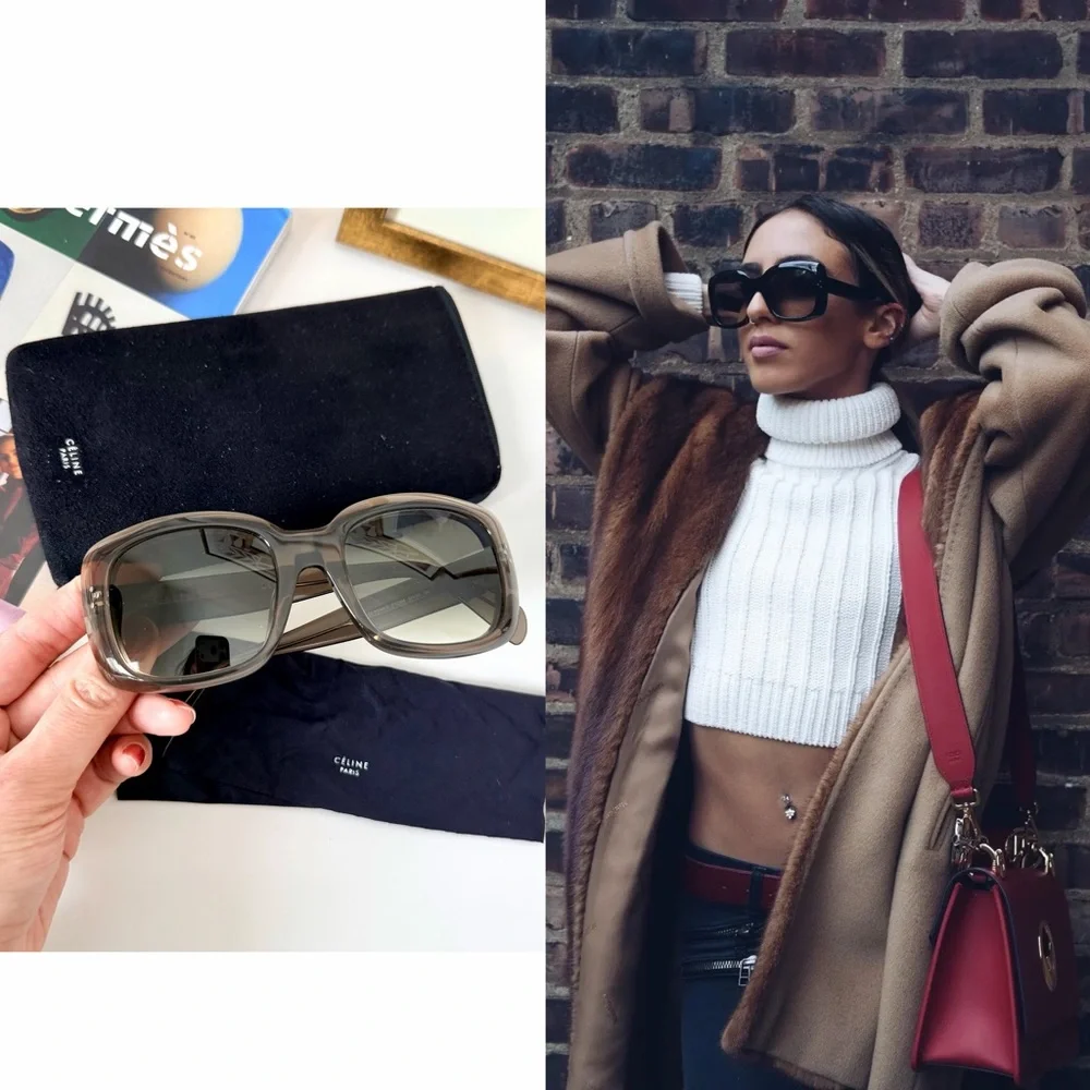 Celine Acetate Sunglasses Oversized‎ Frame